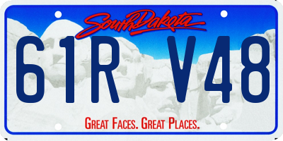 SD license plate 61RV48