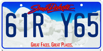 SD license plate 61RY65