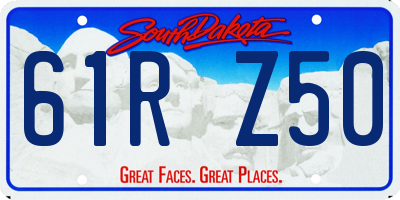 SD license plate 61RZ50