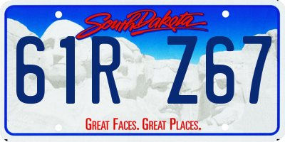 SD license plate 61RZ67