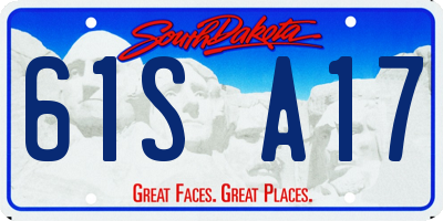 SD license plate 61SA17