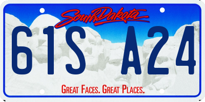 SD license plate 61SA24