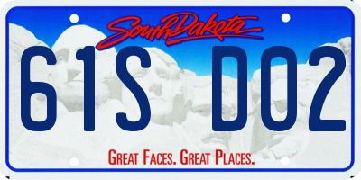 SD license plate 61SD02