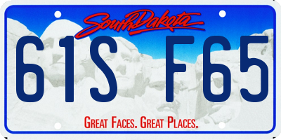 SD license plate 61SF65
