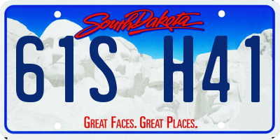 SD license plate 61SH41