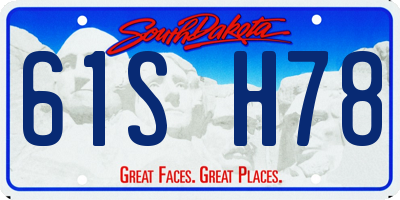 SD license plate 61SH78