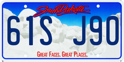 SD license plate 61SJ90