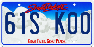 SD license plate 61SK00