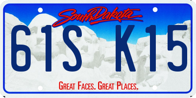 SD license plate 61SK15