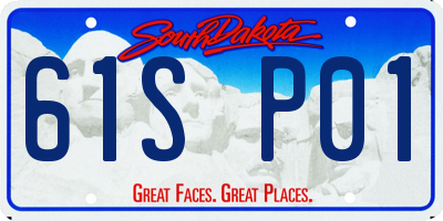 SD license plate 61SP01