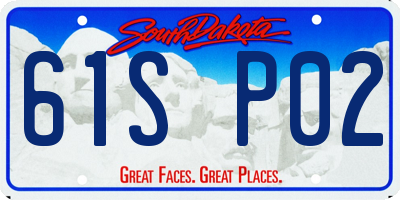 SD license plate 61SP02