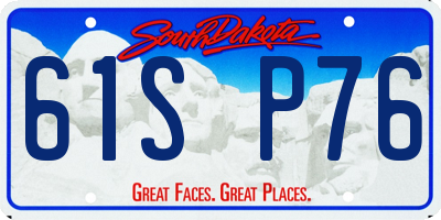 SD license plate 61SP76
