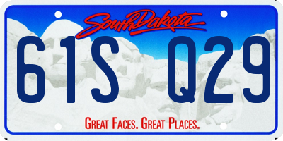 SD license plate 61SQ29
