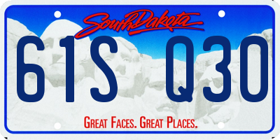 SD license plate 61SQ30