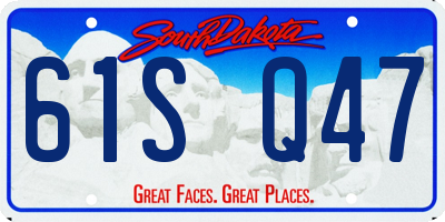 SD license plate 61SQ47