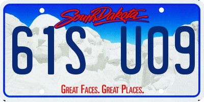 SD license plate 61SU09