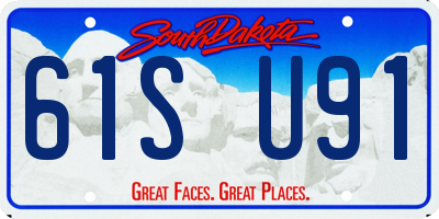 SD license plate 61SU91