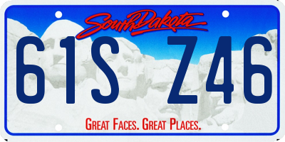 SD license plate 61SZ46