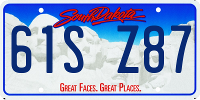 SD license plate 61SZ87