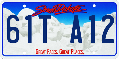 SD license plate 61TA12