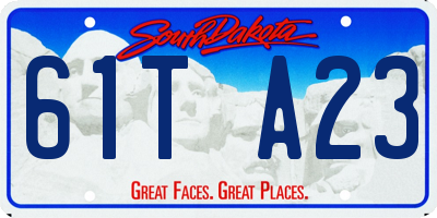 SD license plate 61TA23