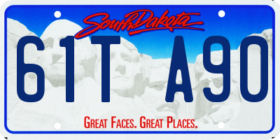 SD license plate 61TA90