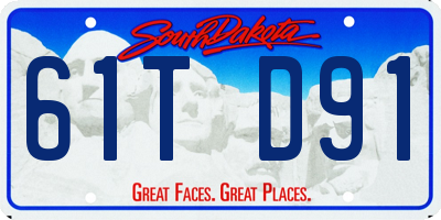 SD license plate 61TD91