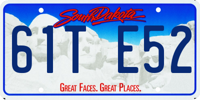 SD license plate 61TE52