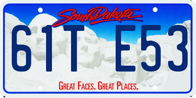SD license plate 61TE53