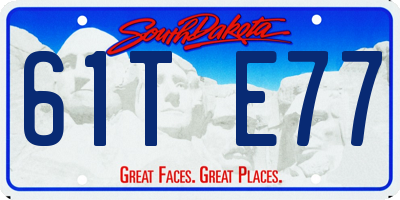 SD license plate 61TE77