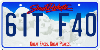 SD license plate 61TF40