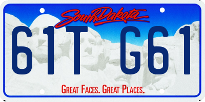 SD license plate 61TG61