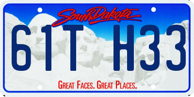 SD license plate 61TH33