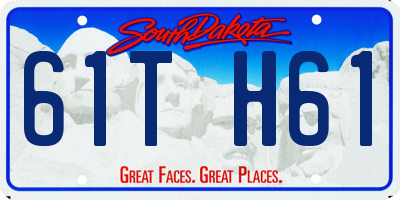 SD license plate 61TH61
