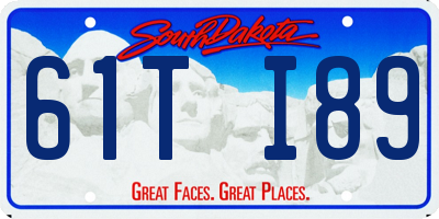 SD license plate 61TI89