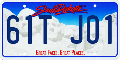 SD license plate 61TJ01