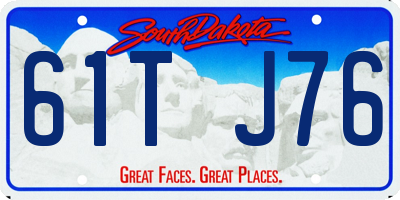 SD license plate 61TJ76