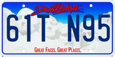 SD license plate 61TN95