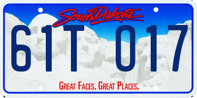 SD license plate 61TO17