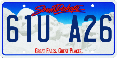 SD license plate 61UA26
