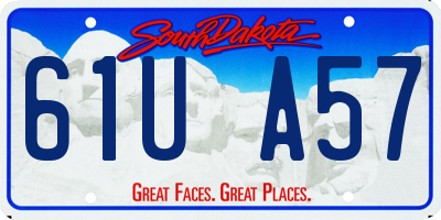 SD license plate 61UA57
