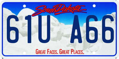 SD license plate 61UA66