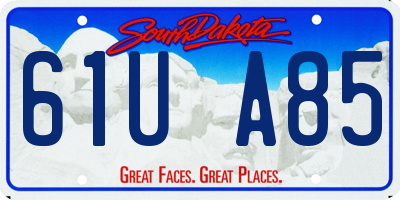 SD license plate 61UA85