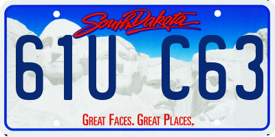 SD license plate 61UC63