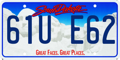 SD license plate 61UE62