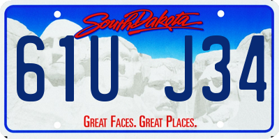 SD license plate 61UJ34