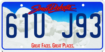 SD license plate 61UJ93
