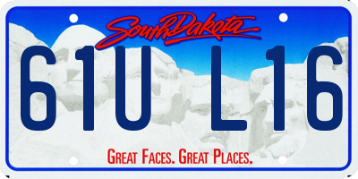SD license plate 61UL16
