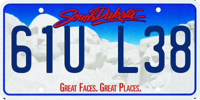 SD license plate 61UL38