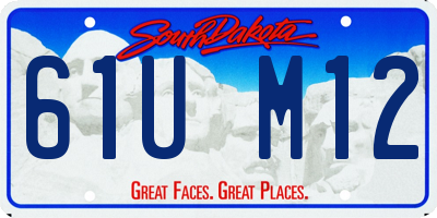 SD license plate 61UM12